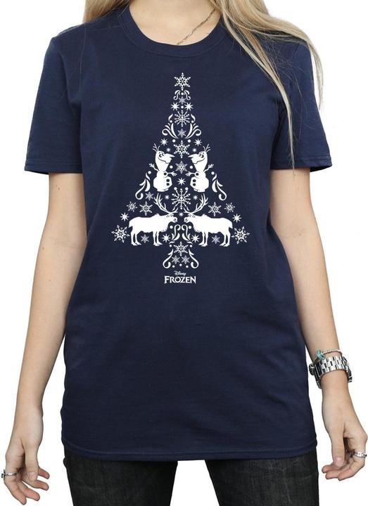 Immagine prodotto Disney Frozen Christmas Tree Maglietta Ampia Donna (M)
