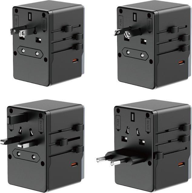 Produktbild Dudao A35 Universal Travel Adapter Black