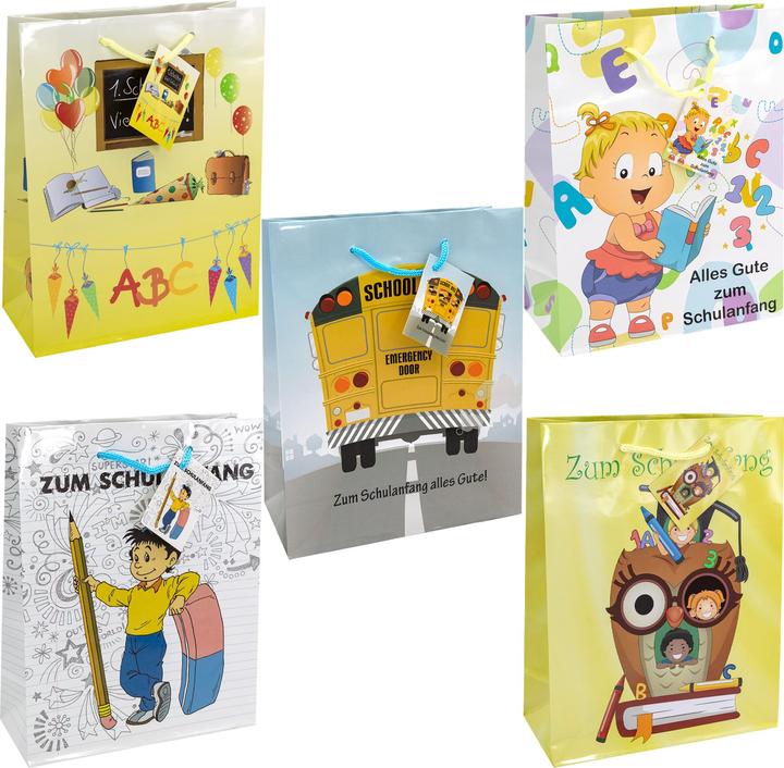 Immagine prodotto Idena Borsa laccata inizio scuola assortita 18x8x23cm (Scatola da regalo, 5 x)