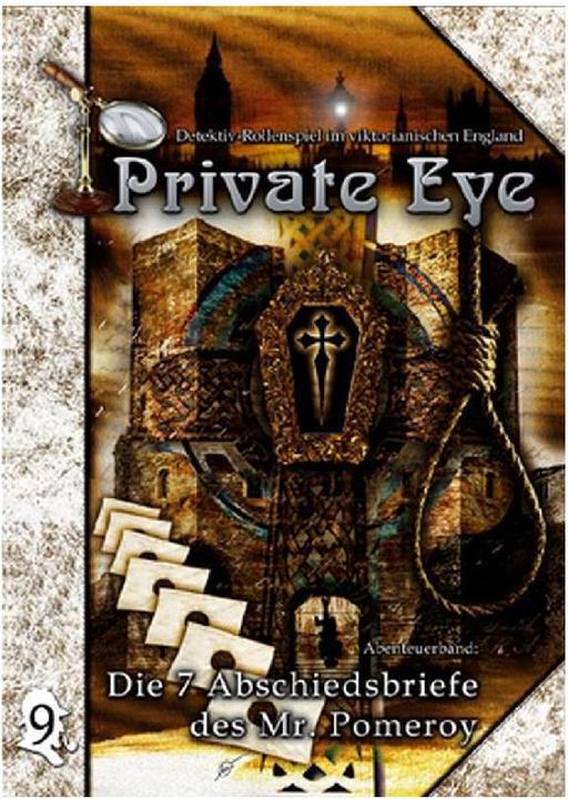 Produktbild RPG496943 - Private Eye: Die 7 Abschiedsbriefe des Mr. Pomeroy, Abenteuerband 9 (DE-Erweiterung) (Deutsch)