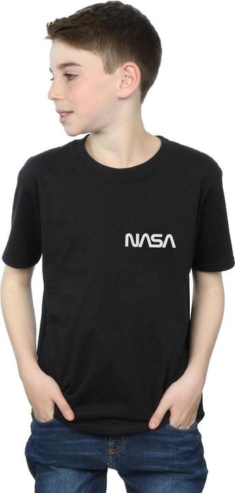 Immagine prodotto Nasa Modern Logo Chest Maglietta Ragazzi (140, 146)