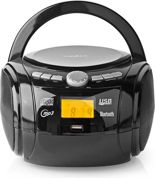 Actual product image Nedis CD Player Boombox Battery Powered/Mains Powered Stereo 9 W Bluetooth® FM USB Playga (FM, Bluetooth)