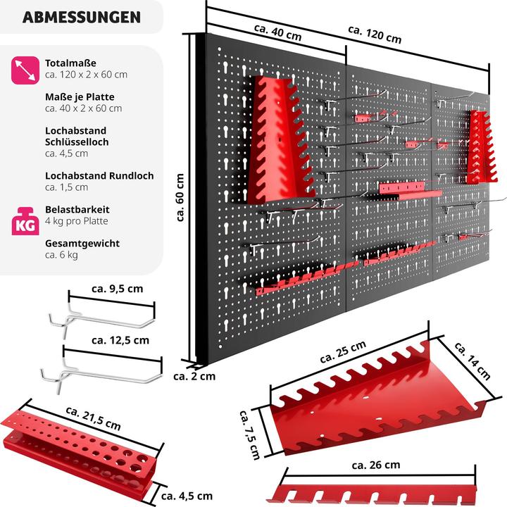 Produktbild tectake Werkzeuglochwand