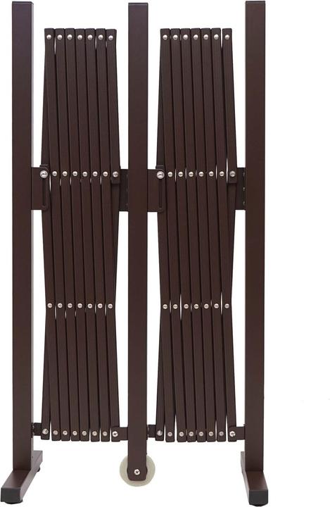 Produktbild Swisshandel24 Absperrgitter, Zaun Schutzgitter Scherengitter Trenngitter, Alu ausziehbar braun - Höhe 103cm, Breit (31 cm)
