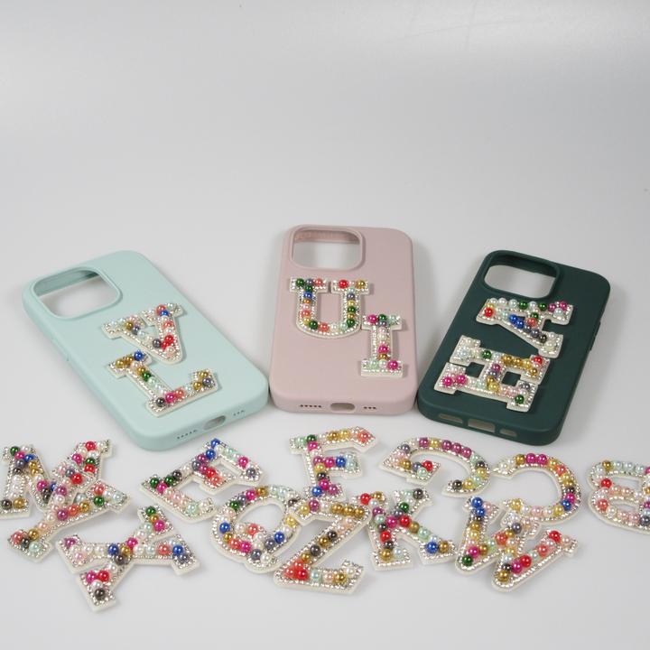 Produktbild PhoneLook Sticker Aufkleber für Handy/Tablet/Computer 3D Pearls Regenbogen Buchstabe R