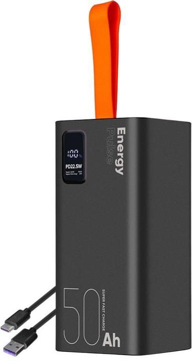 Obal:Me EnergyPulse Powerbank 50000mAh 22.5W Black (50000 mAh, 22.50 W, 23 Wh)
