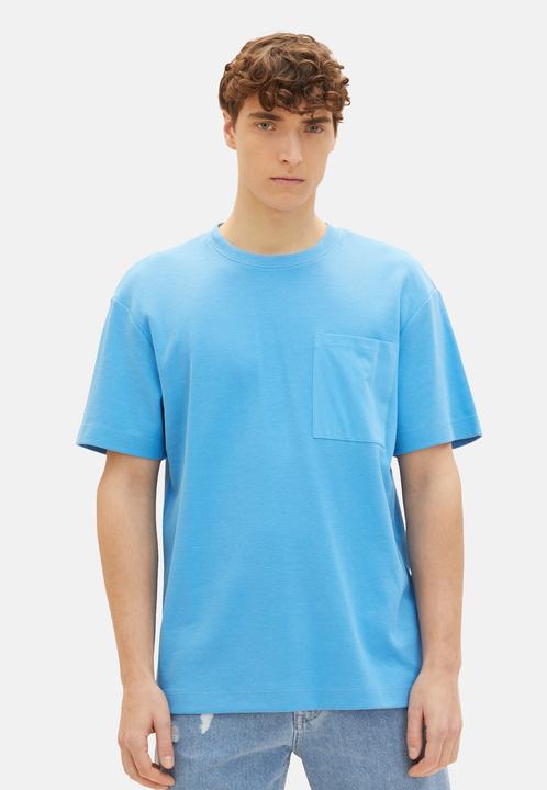Produktbild Tom Tailor T-Shirt Kurzarmshirt structured mit Brusttasche (S)