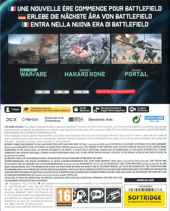 Image du produit EA Games Battlefield 2042 (PS5, DE, FR, IT)