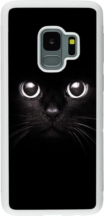 Actual product image PhoneLook Coque Silicone rigide blanc Cat eyes (Samsung Galaxy S9)