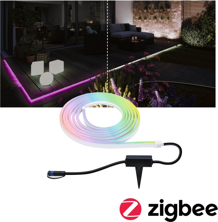 Actual product image Paulmann Outdoor Plug & Shine Stripe Neon (RGBW, 500 cm, Outdoor)