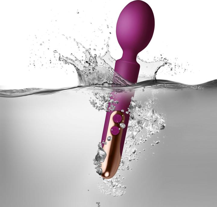 Actual product image Rocks-Off Oriel Rechargeable Wand Vibrator Fuchsia Colors