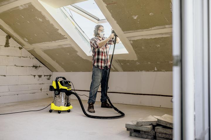 Productafbeelding Kärcher WD 6 P S V-30/6/22/T Zwart, Roestvrij staal, Geel (Nat-droog stofzuiger)