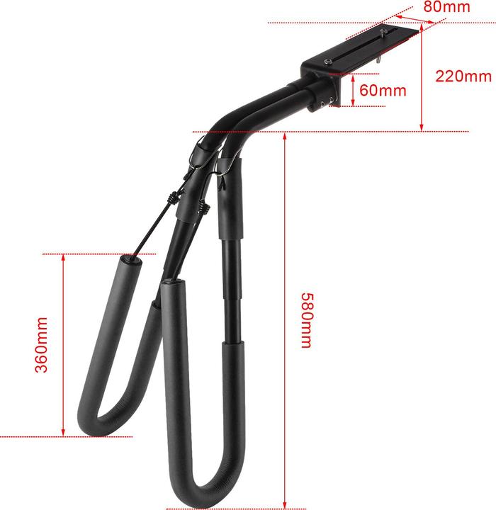 Actual product image 9WS Porte-Surf pour porte-bagage vlo ou scooter
