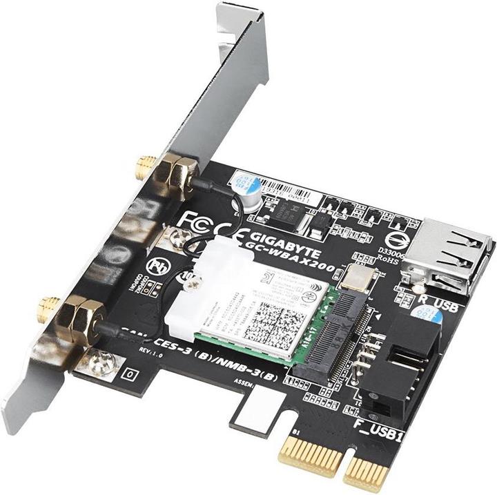 Actual product image Gigabyte GC-WBAX200 Wifi 6 (Mini PCI Express)