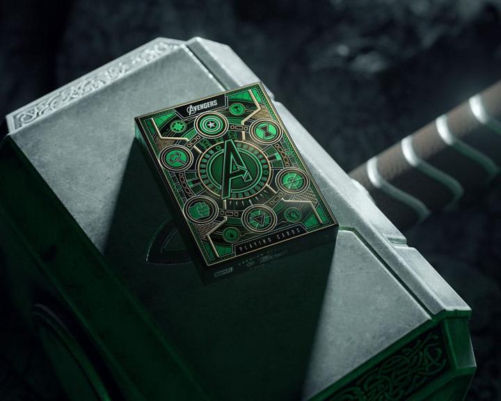 Actual product image Theory11 Avengers - The Infinity Saga Playing Cards Green Version (English)