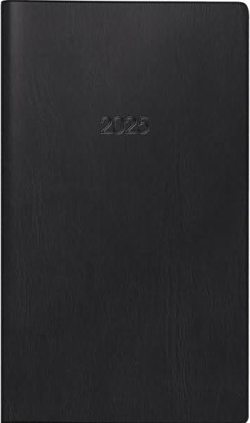 Actual product image Glocken Pocket calendar 8,7x15,3cm 1 month/2 pages black calendar 2025