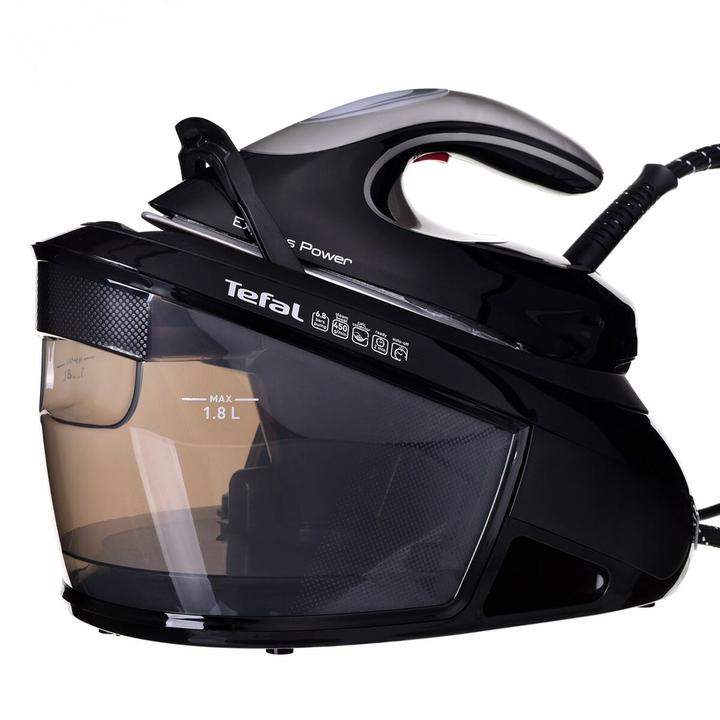 Actual product image Tefal SV806 1.8 L Durilium AirGlide Autoclean soleplate Black, Silver (2800 W, 450 g/min)