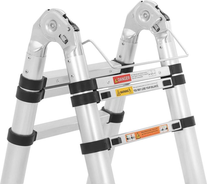 Actual product image MSW Klappbare Alu-Teleskopleiter (Telescopic ladder, 84 cm)