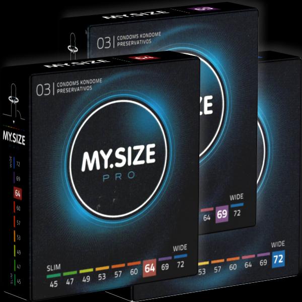 Actual product image My.Size PRO "Tasting set XXXL" (64mm, 69mm, 72mm) 3 x 3 condoms for trying on and testing out (9 pcs.)