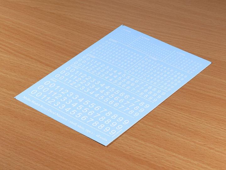 Image du produit Matho Models Decal Numbers - petit, blanc, type 1
