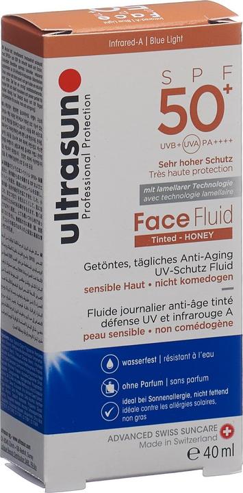 Ultrasun Face Fluid SPF50+ Tinted HONEY (Sonnenlotion, SPF 50+, 40 ml, 72 g)