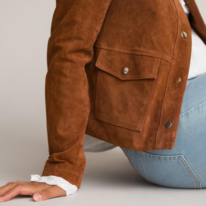 Image du produit La Redoute Collections Veste en cuir (48)