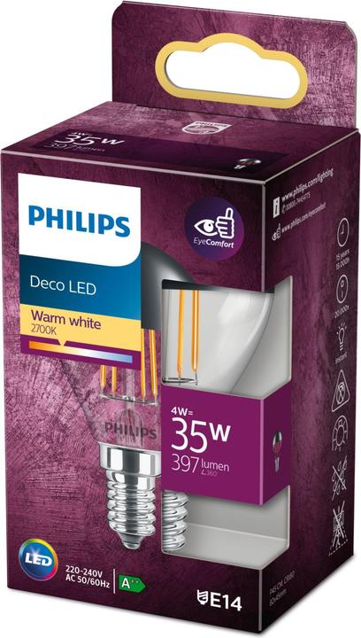 Immagine prodotto Philips Lampada (E14, 4 W, 397 lm, 1 x, F)