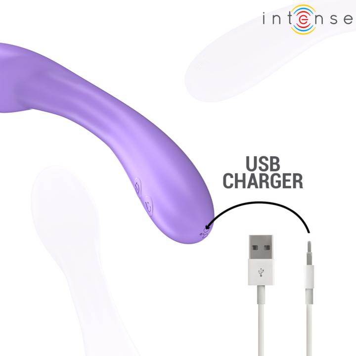 Actual product image Intense Becky Vibrator 19 cm Heatable 7 Vibrations Purple