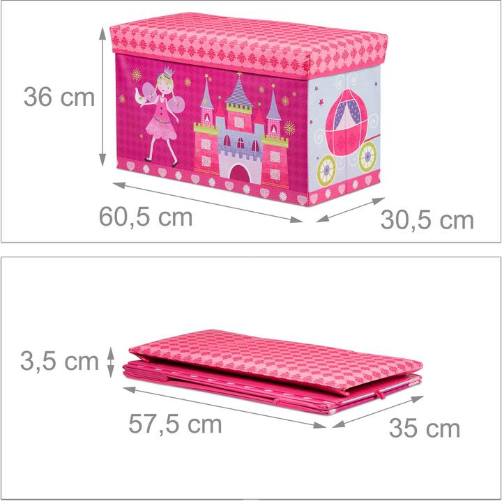 Actual product image Relaxdays Kids' Toy Box Ottoman