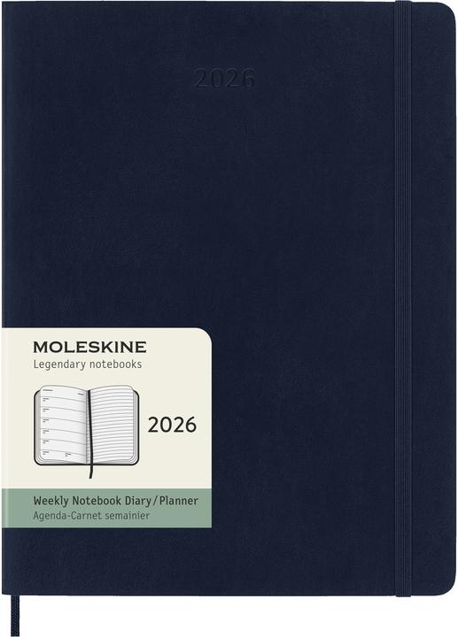 Produktbild Moleskine WONK 2026 XL SC Saphir (19 x 25 cm, Englisch)