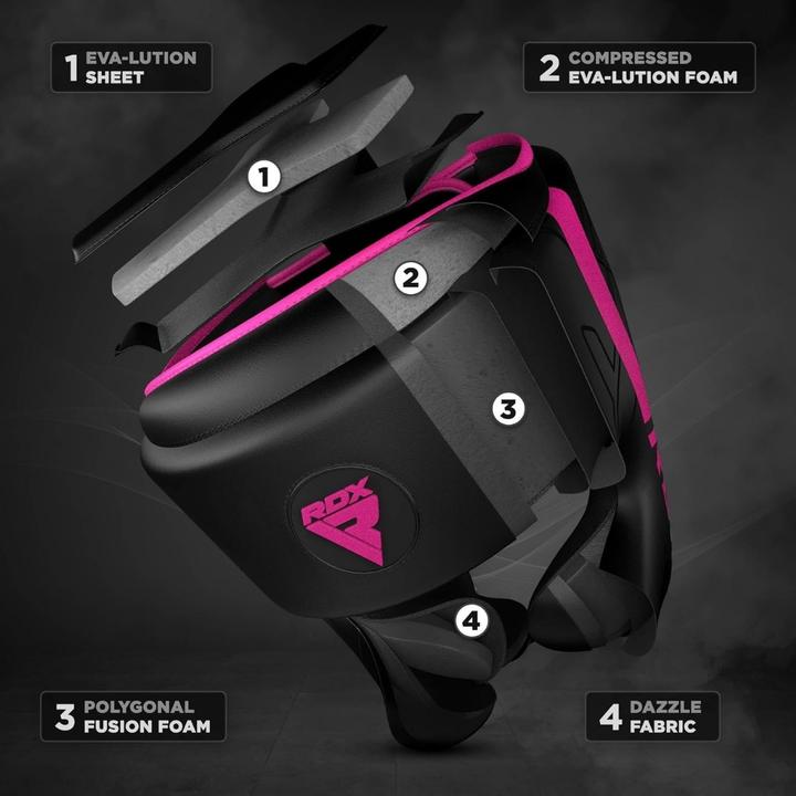 Actual product image Rdx Head Guard F6 Matte Pink-M (M)