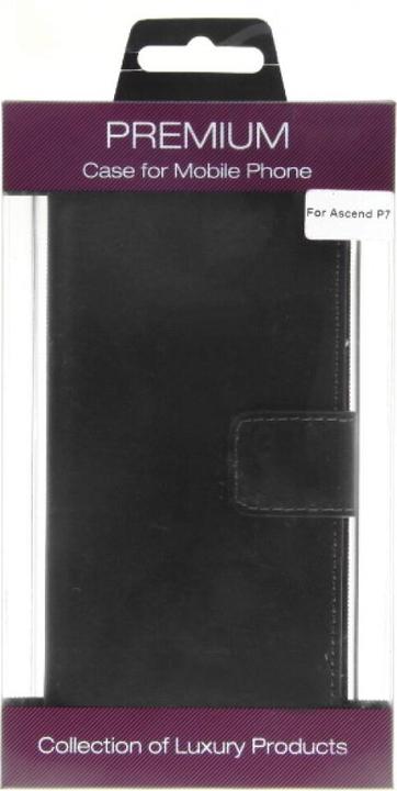 Actual product image OEM Slim Leather Book Case for Huawei P7 - black 4250710553983 (Huawei Ascend P7)