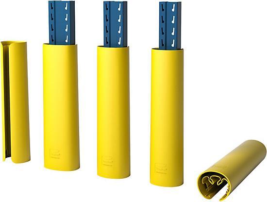Actual product image Boplan Shelf unit end protection, HxWxD 600 x 126 x 142 mm, yellow.