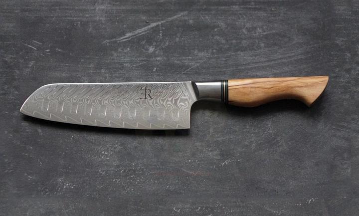Actual product image Ryda Knives Santoku knife - ST650 Damascus 20 cm (20.50 cm)