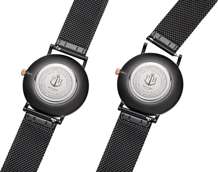 Actual product image Paul Hewitt Sailor Line Black Sunray (Analogue wristwatch, 39 mm)