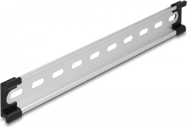Image du produit Delock Rail oméga 35 x 7,5 mm, 10 en aluminium, trous pour fentes