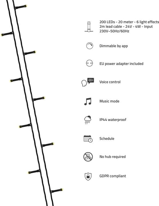 Actual product image Hombli Smart Christmas light (20 m)