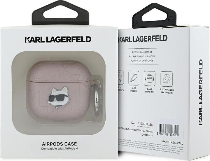 Image du produit Karl Lagerfeld Étui pour casque Monogram Choupette pour AirPods 4 - Rose
