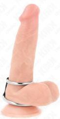 Immagine prodotto Kink - Doppio anello per il pene in metallo da 3,7 cm a 5 cm collegato da cinghie in pelle modello 4 (5 cm)