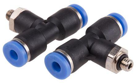 Image du produit Rs Pro Adaptateur fileté en T vers Enfichable 4 mm (Connexion en T)
