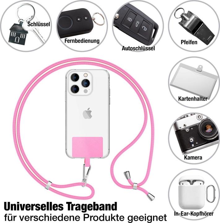 Actual product image Nalia Universal mobile phone necklace with pad