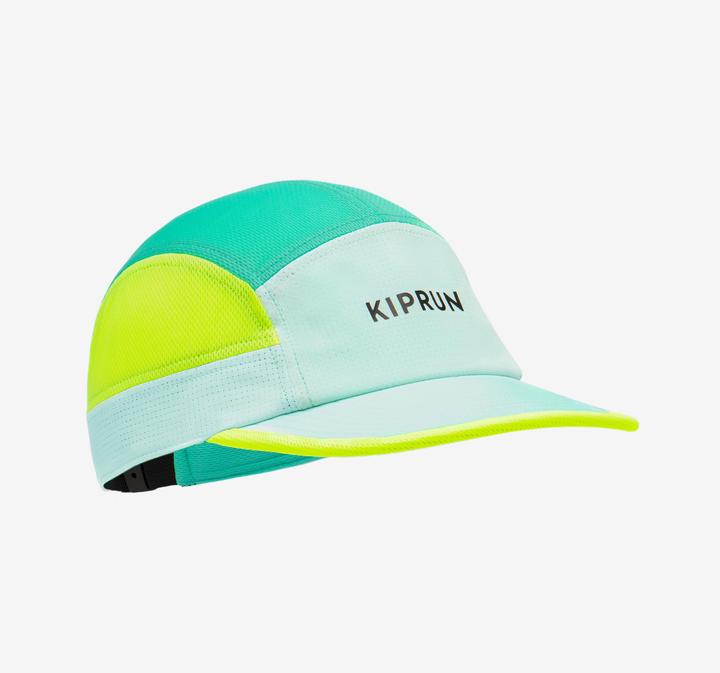 Produktbild Kiprun Lauf-Cap Schirmmütze Unisex 5 Panel - türkis/gelb