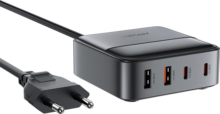 Produktbild Acefast Z6 Charger Network GaN Desktop 2x USB-A / 2x USB-C PD 65W - Black (65 W)