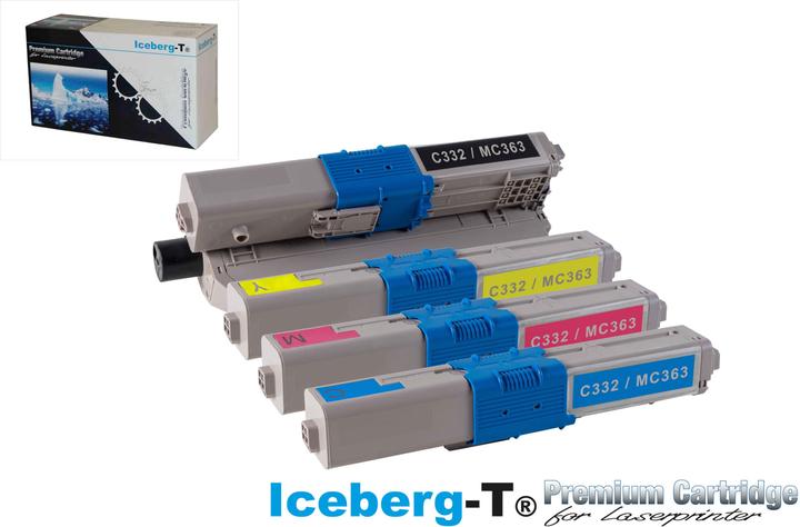 Produktbild Iceberg-T Toner SET OKI C332 / MC363 Set mit allen vier Farben (M, BK, C, Y)