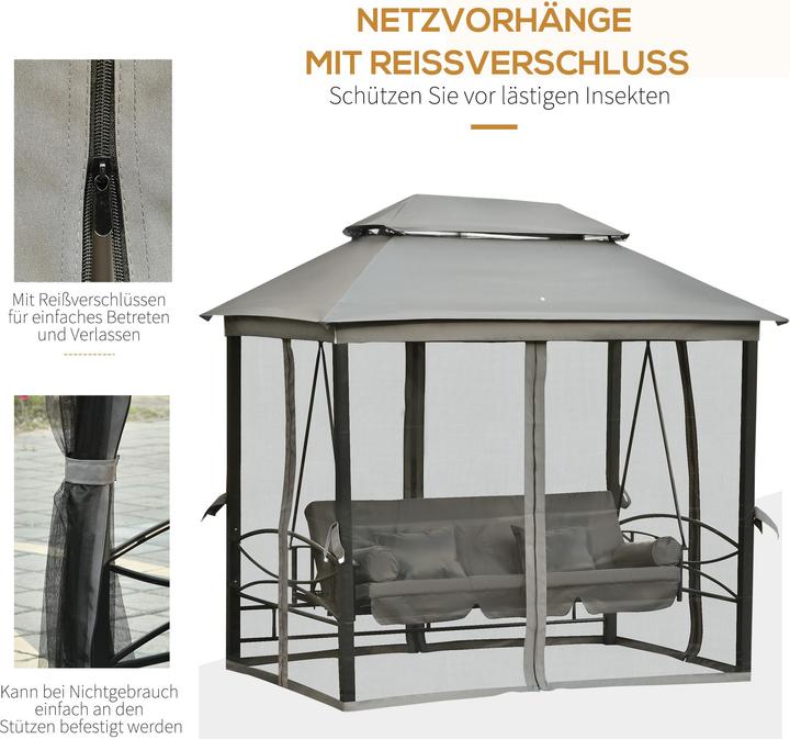 Actual product image Outsunny Hollywood swing Garden swing with side walls