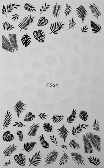 Produktbild Nagellack24 Nail Art Sticker Selbstklebend (Weiss, Schwarz)