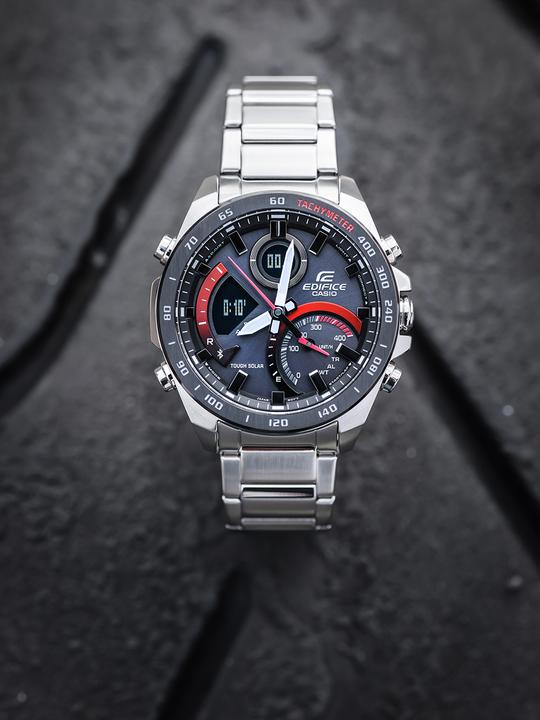 Immagine prodotto Casio Edifice ECB-900DB-1AER Orologio - Staal - Zilverkleurig - 44 mm (Orologio digitale, Orologio da polso analogico, Cronografo, 46 mm)
