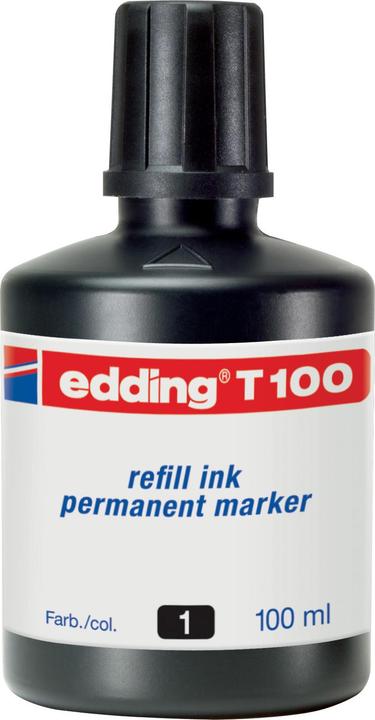 Edding Inchiostro marcatore permanente T-100-1 (Inchiostro di ricarica del marcatore, Nero)
