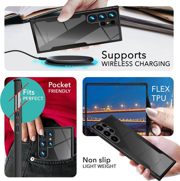 Image du produit Nalia Étui hybride clair à 360 degrés (Samsung Galaxy S24 Ultra)