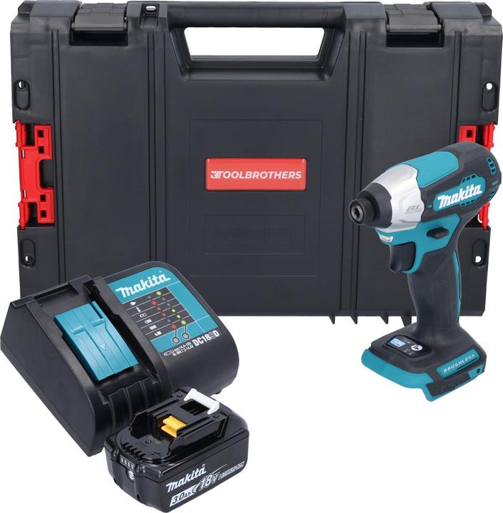 Actual product image Makita DTD 157 SF1J-R Cordless impact wrench 18 V 140 Nm 1/4" brushless + 1x rechargeable battery 3.0 Ah + (Rechargeable battery operated)